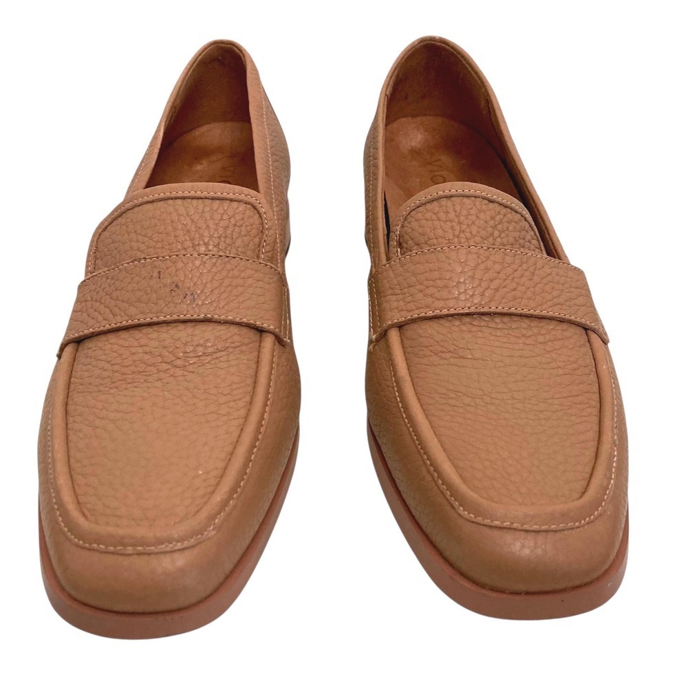 SOLD Vionic Sellah tan Leather Loafers shoes 9 Pebbled comfort preppy minimalist - Picture 3 of 15